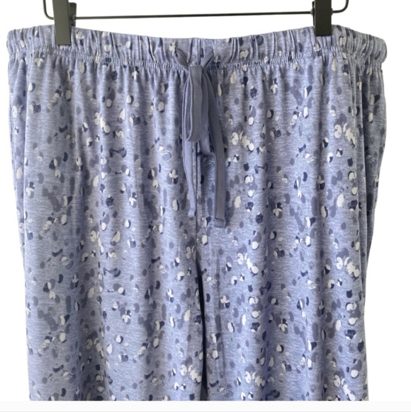 Lucky Brand Blue Women's Leopard Pattern Crop Lounge Pants Size XL. - Picture 3 of 4